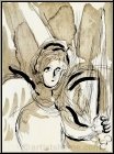 Marc Chagall: L'Ange � l'�p�e, 1956 La Bible, Lithographie originale