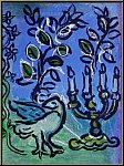 Marc Chagall: Le Chandelier, 1962 Lithographie, Vitraux pour J�rusalem