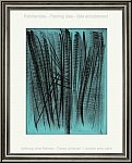 Hans Hartung: � L 127 � 1964, Lithographie originale, composition abstraite en noir sur fond turquoise Mourlot