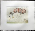 Michel Lablais: Gravure � l'eau-forte sign�e � Atlante � 1991, Asie Chine et Japon, M�ditation - �uvre grav�