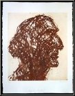 Max Uhlig: Portrait Marc Chagall - brun, Gravure � l'eau-forte, sign�e