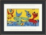 Joan Mir�: Lithographie originale, 1956, Chien jouant, Mourlot - Composition surr�aliste | Lithographies