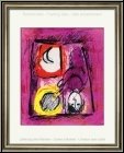 Marc Chagall: Lithographie originale �La Fen�tre� 1957, femme � la fen�tre, le soleil et la lune ont rendez-vo