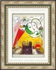 Marc Chagall: Le Dimanche, Paris 1954 Lithographie originale pour Derri�re le miroir - Arts graphiques, Maeght