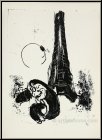 Marc Chagall: M�re et enfant � la Tour Eiffel, 1954, Lithographie