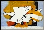 Georges Braque: � L'oiseau jaune � 1959, Lithographie par Mourlot