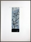 Georges Braque: �Ciel gris I� Couple d’oiseaux devant un arri�re-plan gris bleu, 1959, Lithographie - �uvre