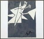 Georges Braque: � Ciel gris II � L'oiseau et la nature, 1959, Mourlot