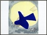 Georges Braque: � Soleil et lune II � Deux oiseaux, 1959, Lithographie