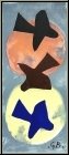 Georges Braque: � Soleil et lune I � Trois oiseaux, 1959, Lithographie