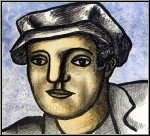 Fernand L�ger: Les Constructeurs 1951, Maison de la Pens�e Lithographie originale L'ouvrier | Affiches Mourlot