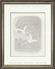 Georges Braque: Deux oiseaux blanches sur fond gris, 1961 �Descente aux enfers� Lithographie originale Mourlot
