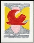 Georges Braque: Oiseau rouge, Descente aux enfers, 1961, Lithographie