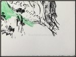Marc Chagall: Lithographie originale � �l�gie des aliz�s � 1969 Couple et oiseau (ibis) oeuvre grav� | Estampe