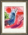 Marc Chagall: Lithographie originale � Maternit� au Centaure � 1957, M�re et enfant avec fl�tiste | �uvre grav