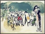 Marc Chagall: Lithographie originale � Hommage � Julien Cain � 1968