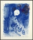 Marc Chagall: � Nature morte bleue � 1957, Lithographie originale