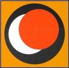 Genevi�ve Claisse: S�rigraphie sign�e �Cercles� sur fond jaune, Op Art