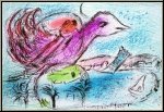 Marc Chagall: � La Baie � 1962, Lithographie originale Mourlot