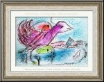 Marc Chagall: La Baie 1962, Lithographie originale, vacances en bord de mer, couple d’amoureux | �uvre grav�