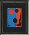 Alexander Calder: Composition sur rouge et bleu 1966, Lithographie originale pour Maeght et Redfern | Gravures
