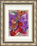 Marc Chagall: L'�cuy�re au cheval rouge 1957, Lithographie originale tr�s rare sur le th�me du cirque