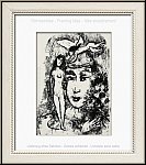 Marc Chagall: � Le clown blanc � 1964, Lithographie originale