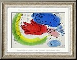 Marc Chagall: �L'�cuy�re� 1956, Lithographie originale sur le th�me du cirque, sign�e dans la pierre, Mourlot
