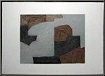 Serge Poliakoff: Gravure � l'eau-forte et aquatinte � Composition brune, grise et noir � 1964 | oeuvre grav�