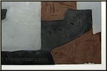 Serge Poliakoff: Gravure � l'eau-forte et aquatinte � Composition brune, grise et noir � 1964 | oeuvre grav�