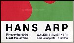 Jean Arp (Hans Arp): Affiche originale �Galerie im Erker� 1966, Lithographie originale | Affiches d'exposition