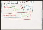 Jean Cocteau: � Manuscrit � 1960 / 1972 Lithographie originale �Souvenirs et portraits d'artistes� Fernand Mou