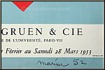 Henri Matisse: Affiche originale Berggruen & Cie 1953 Papiers d�coup�s, Mourlot - Affiches d'expositions