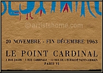 Victor Brauner: �Bestiaire� Galerie Le Point Cardinal 1963, Affiche d'exposition imprim�e sur Auvergne teint�